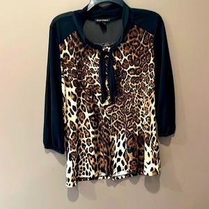 Women’s leopard blouse size Small